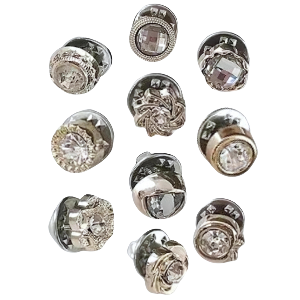 Elegant No-Sew Button Brooch Pins