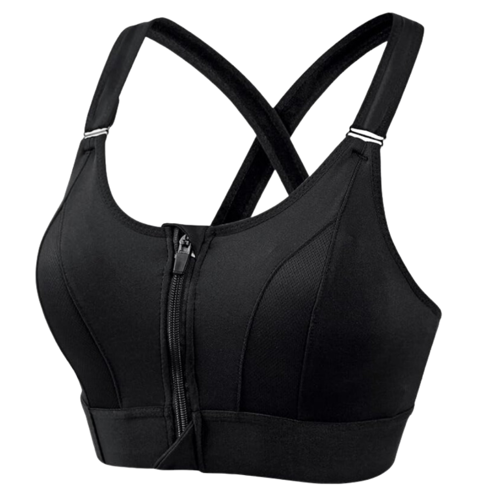 Maximum Support Racerback Sport Bra -Black - Ozerty