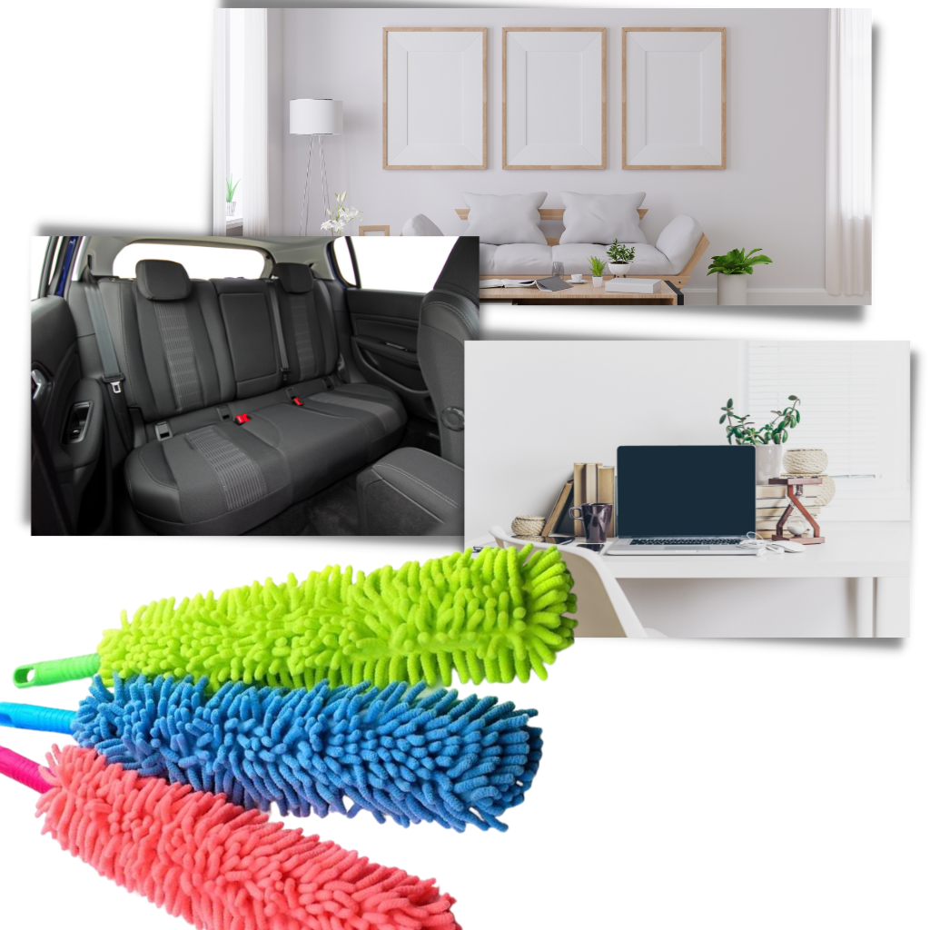 Microfiber flexible cleaning duster