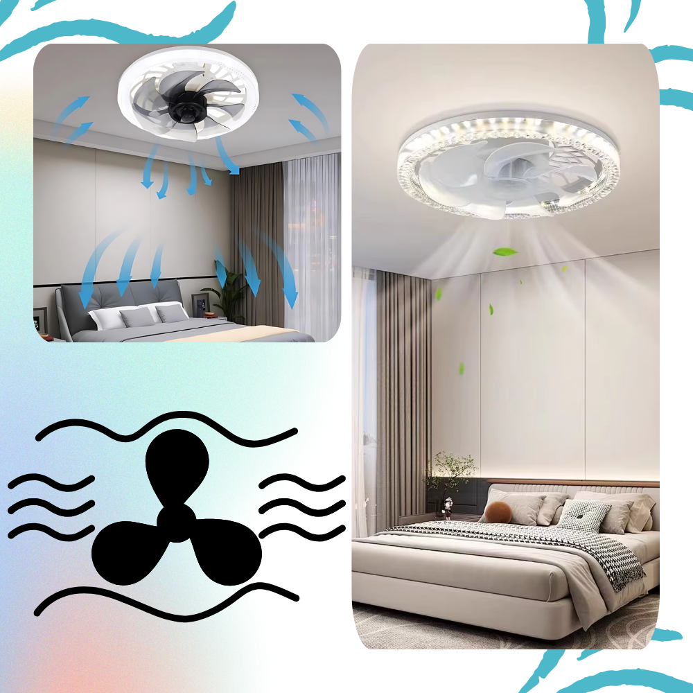 Aesthetic Ceiling Fan With Light And Remote  - Ozerty