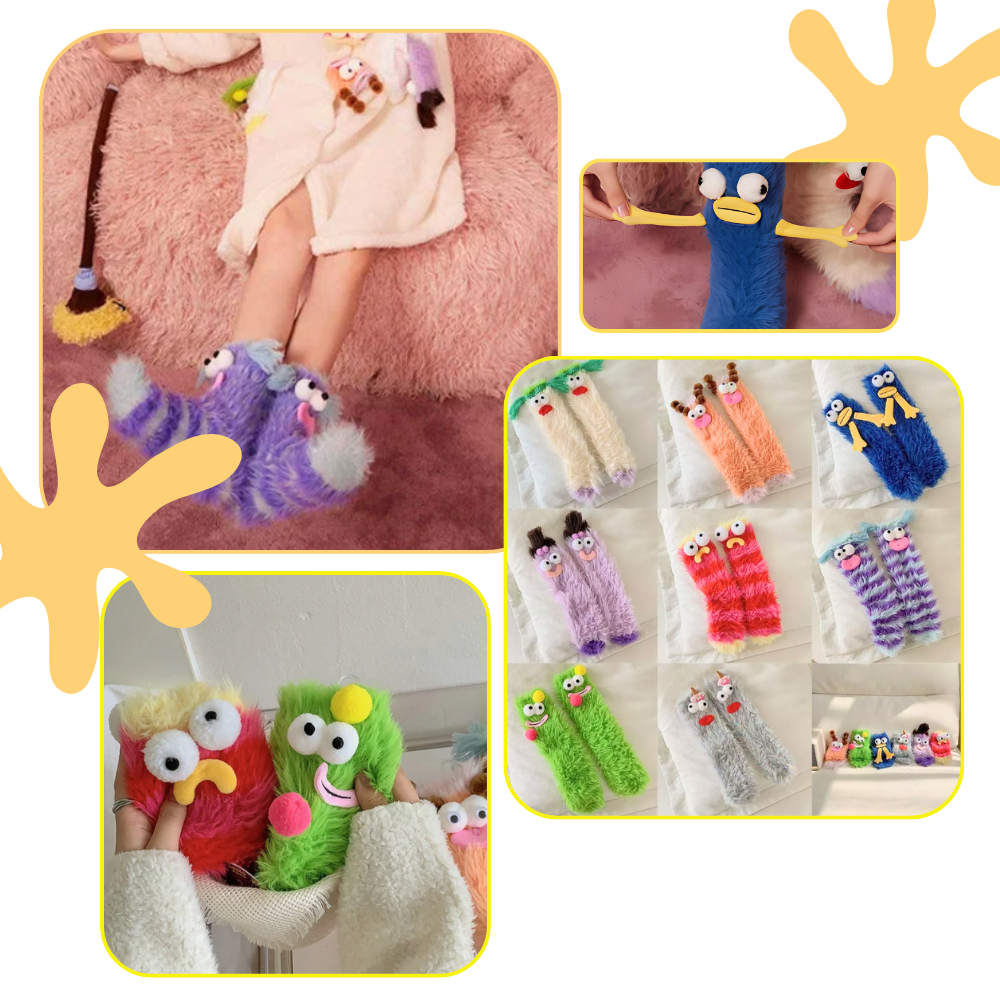 Coral Velvet Funky Socks  - Ozerty