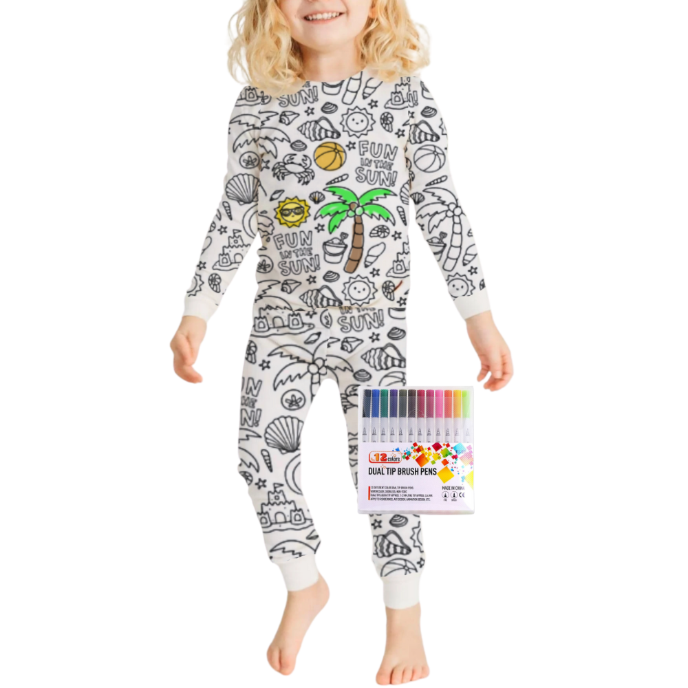 Doodle Dream Pajamas -Sea & Sun - Ozerty