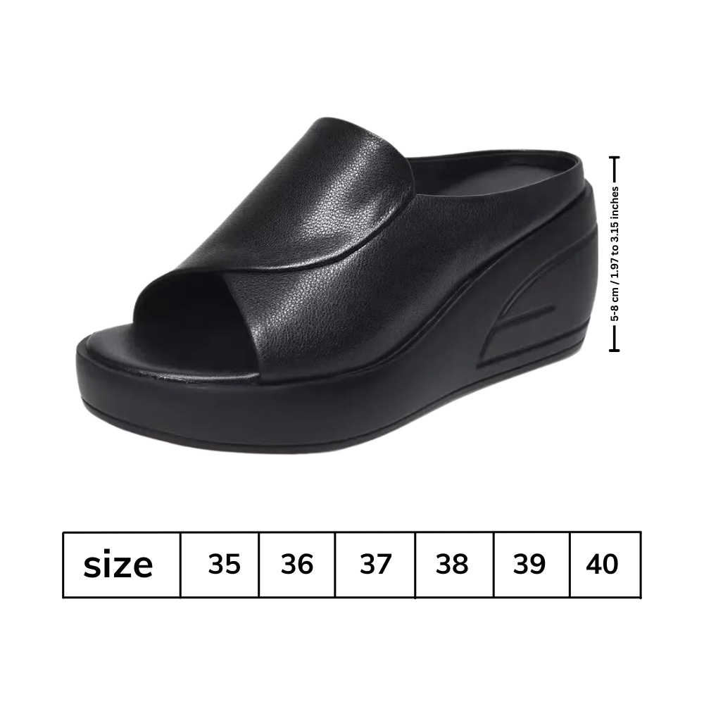 Shock Absorption Orthopedic Heeled Sandals - Ozerty