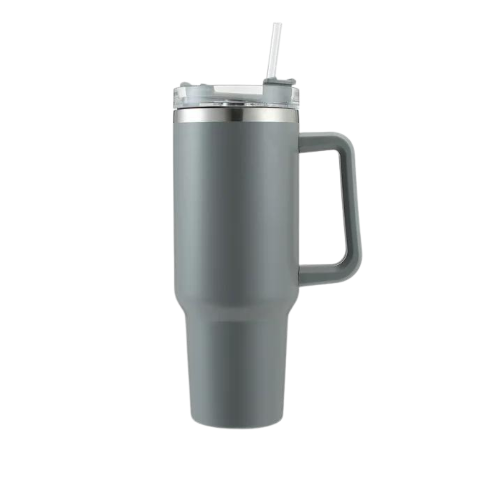 Tumbler Cup Car Large Capacity With Handle -Dark Grey - Ozerty