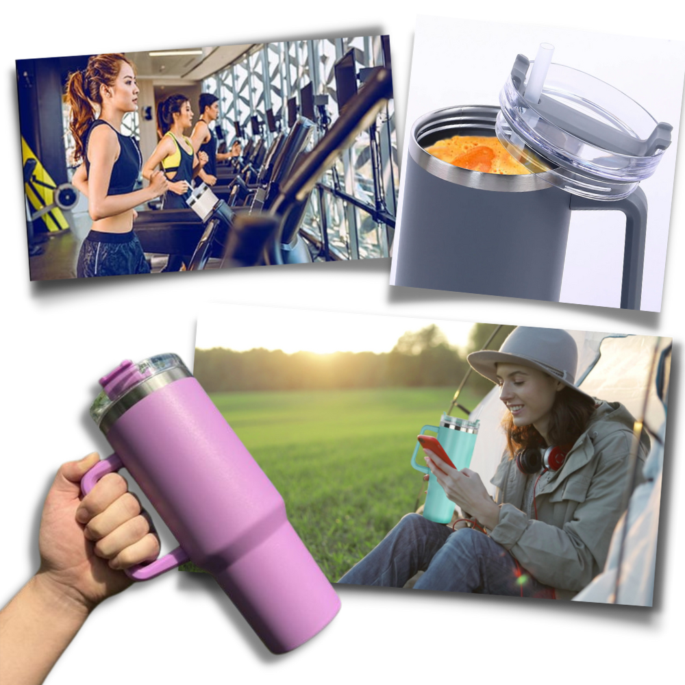 Tumbler Cup Car Large Capacity With Handle - Ozerty